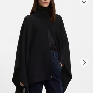 Hugo Boss 100% Virgin Wool Navy Cape Poncho - GREAT CONDITION!